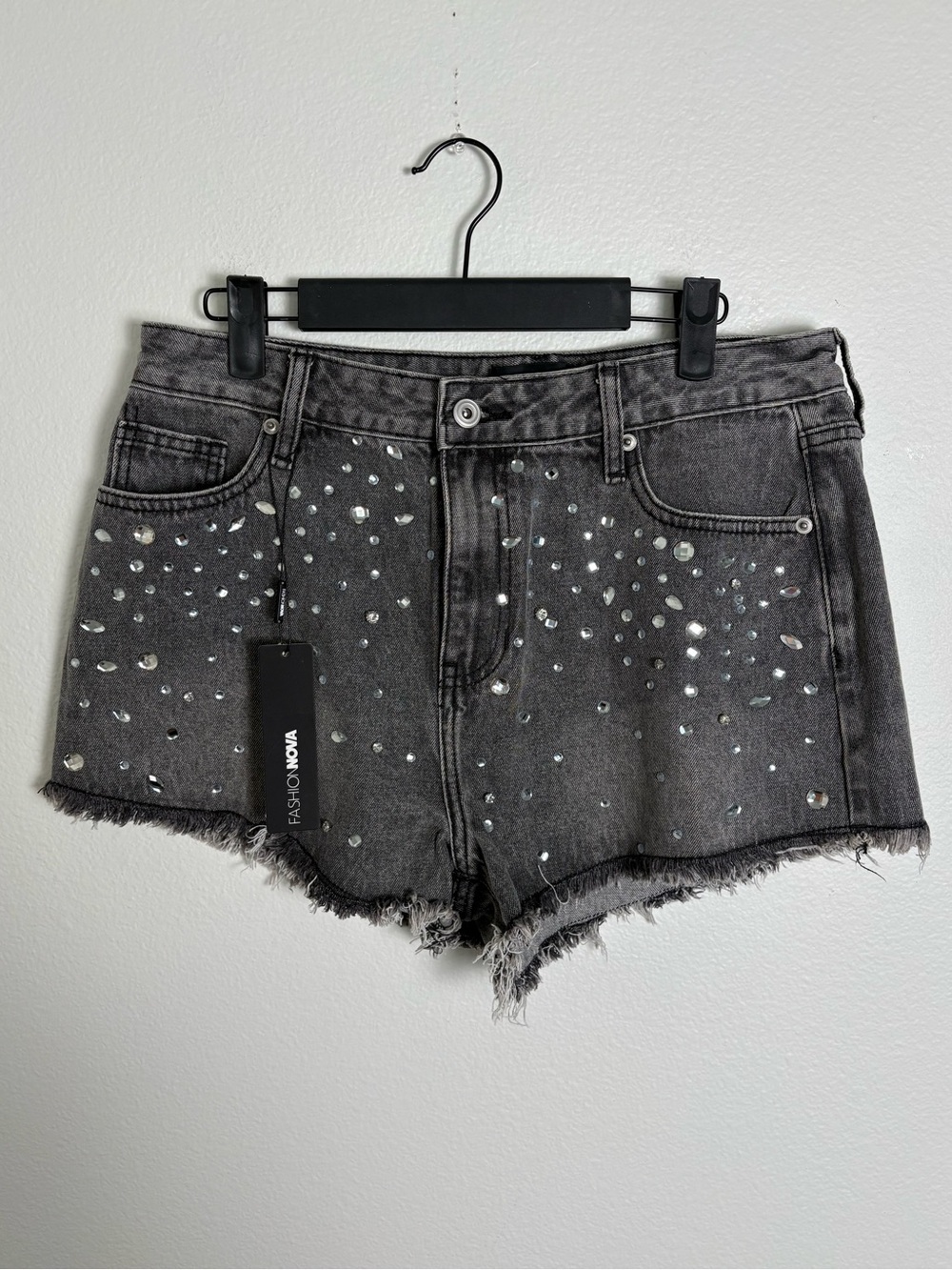 Fashion Nova Razzle Dazzle Cut Off Denim Shorts Size 11